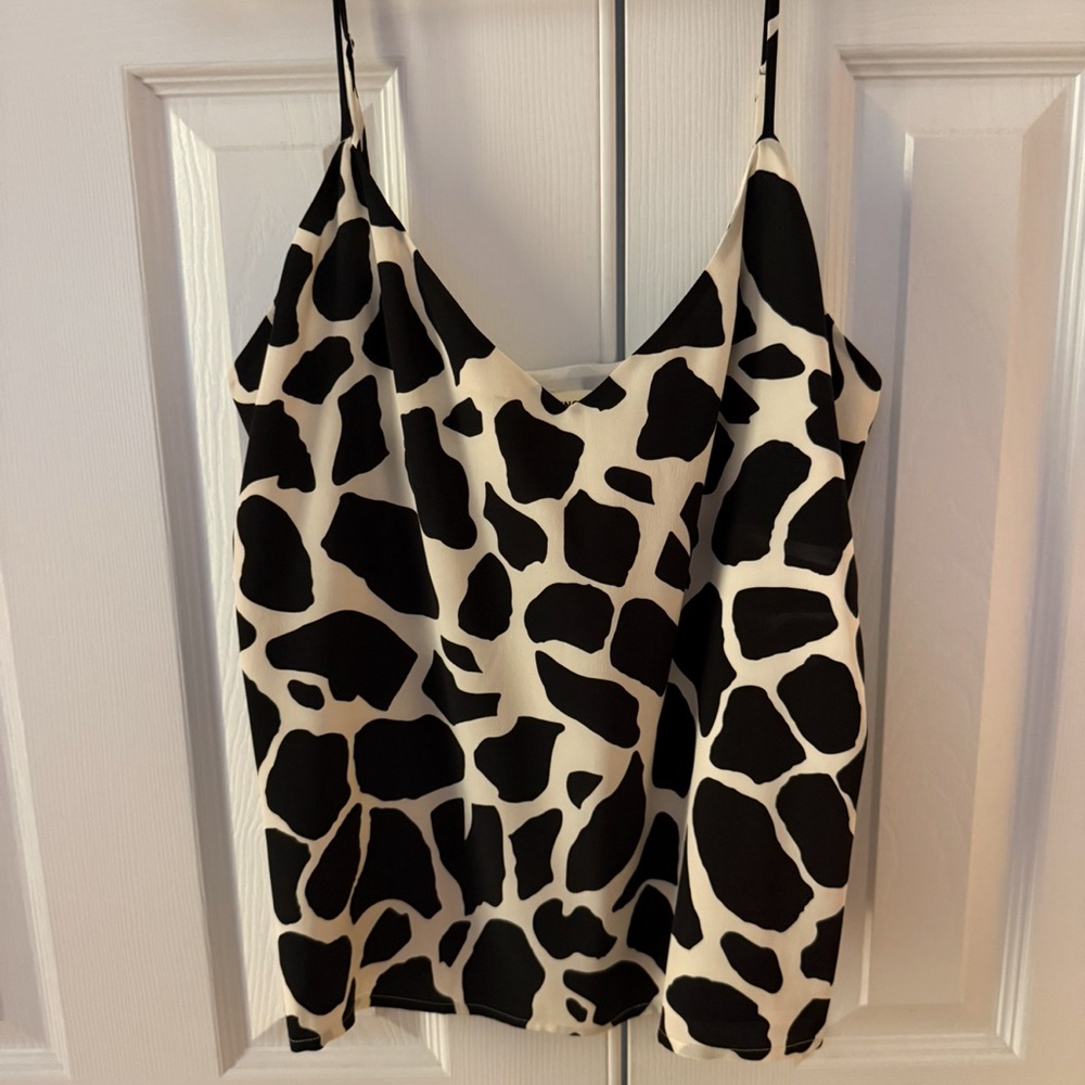 L'AGENCE Black and Cream Camisole